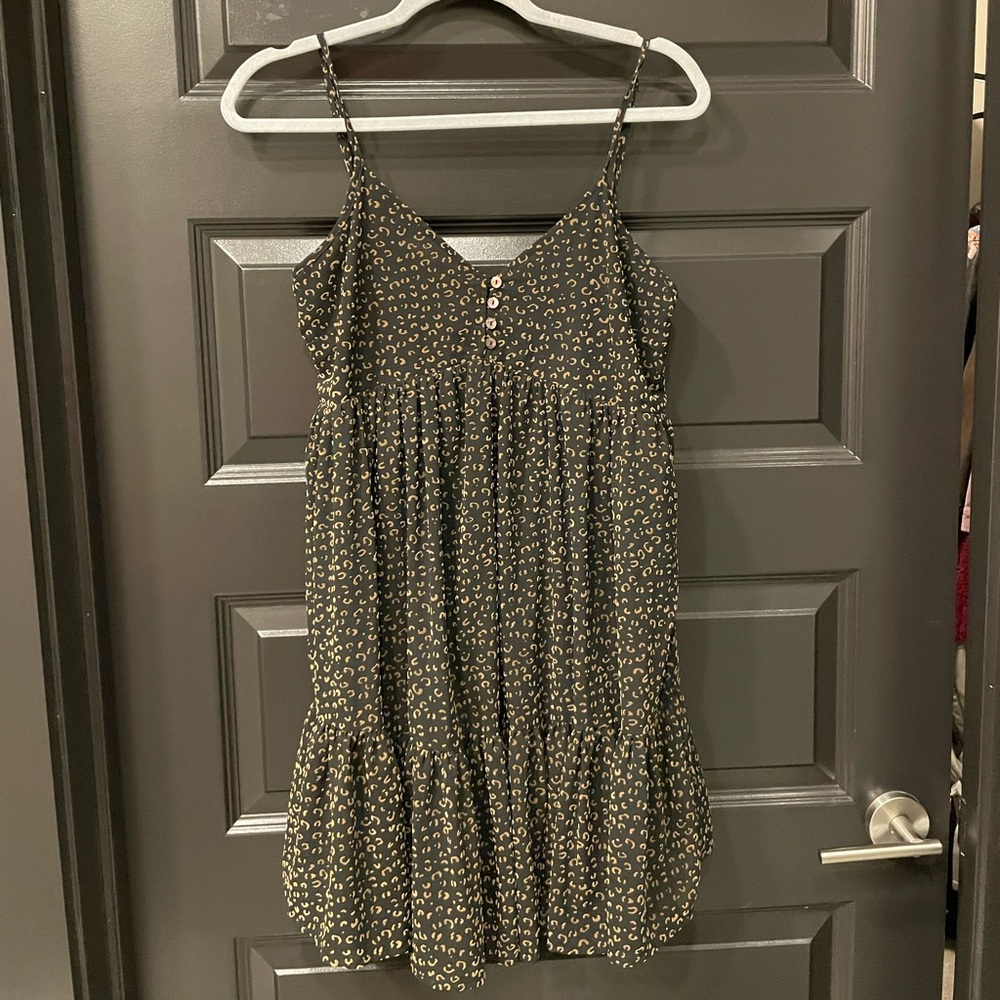 Entro Black and Brown Leopard Print Dress